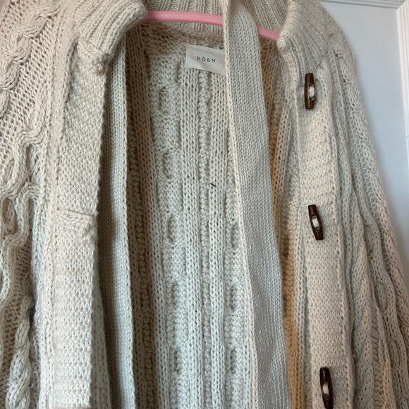 DÔEN  Doen Brighton Alpaca Sweater Cardigan Sz Large l - Picture 8 of 8